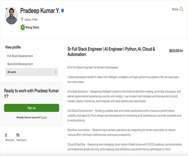 Mindustrious Project - Upwork Growth & Lead Generation for Pradeep Kumar Yadav Thumbnail